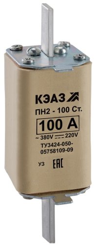 Вставка плавкая предохранителя Кэаз ПН2-100 40А фото Вставка плавкая предохранителя Кэаз ПН2-100 40А картинка